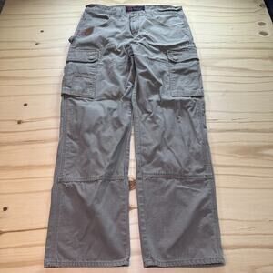 Wrangler Riggs Pants Men's 34x32 Double Knee Cargo Ripstop 3W060BR Beige Work